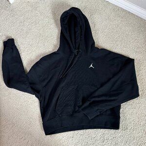 Air Jordan Women's Brooklyn Fleece Pullover Hoodie DQ4458-010 Black/White XS